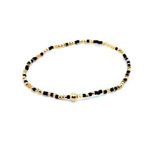 Enewton Black/Gold Beaded Bracelet
